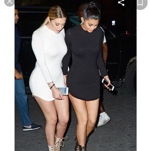 Fashion Nova Black long sleeve Body Con Dress